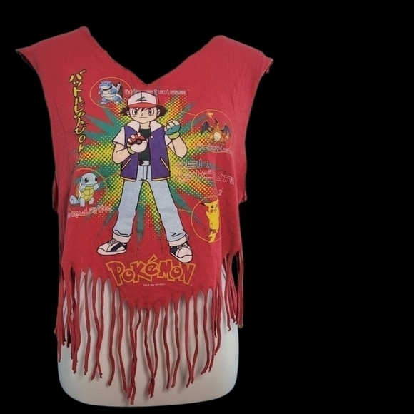 Vintage Pokémon Nintendo 2000 destroyed fringe T- shirt - Picture 6 of 7